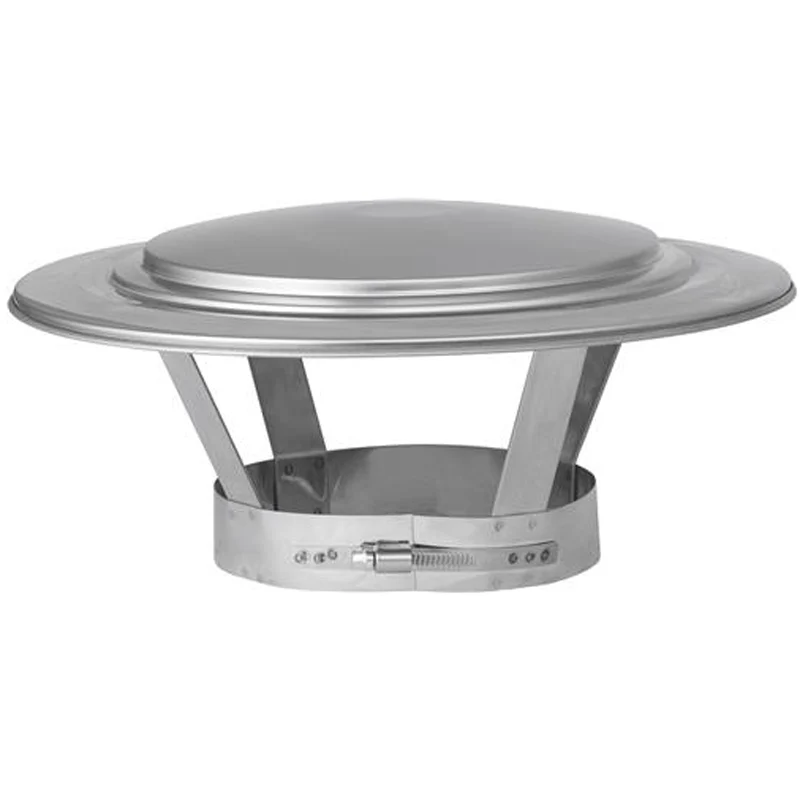 Regenkap Ø125 mm – Enkelwandig RVS