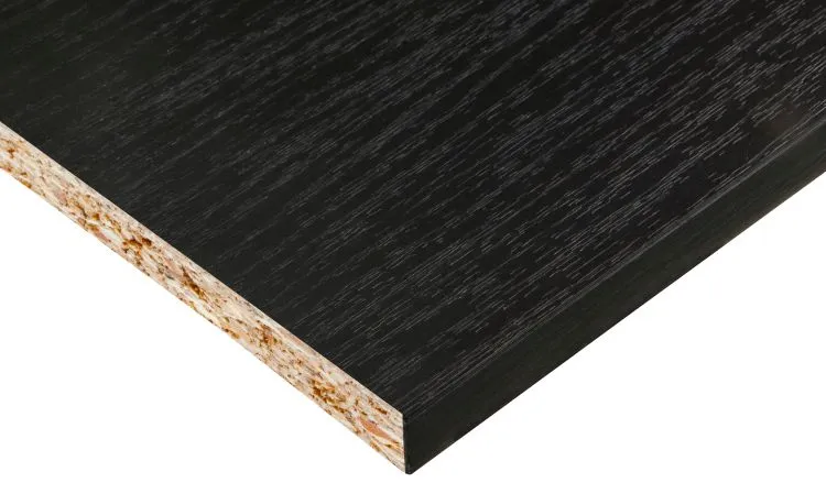 CanDo meubelpaneel rechte afwerking zwart houtnerf 18mm 250x40x1,8cm