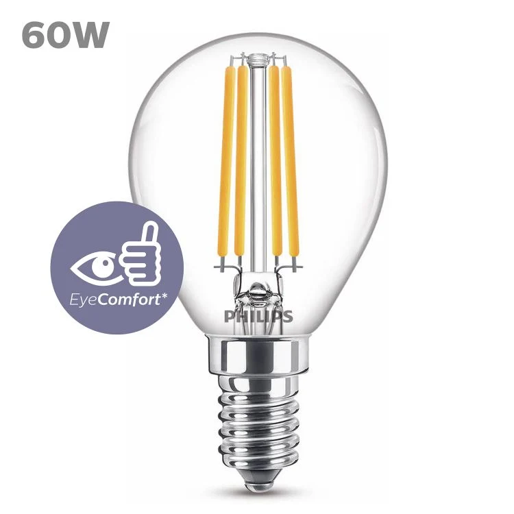 Philips LED lamp kogel E14 helder ww 6W 806LM
