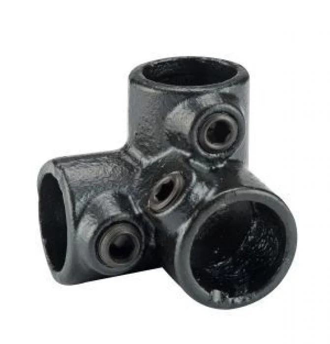Steigerbuis koppeling hoekverbinder zwart Ø28mm
