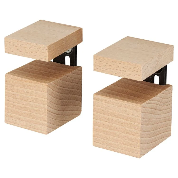 Duraline plankdrager clip hout bruin 4x4x6,3cm