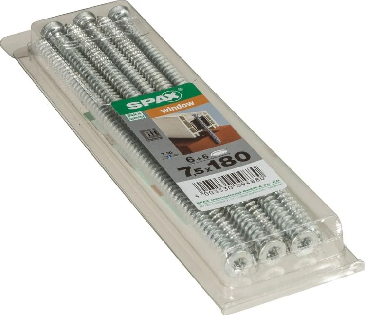 Spax kozijnschroef T-star plus platkop 7,5x180mm 6st