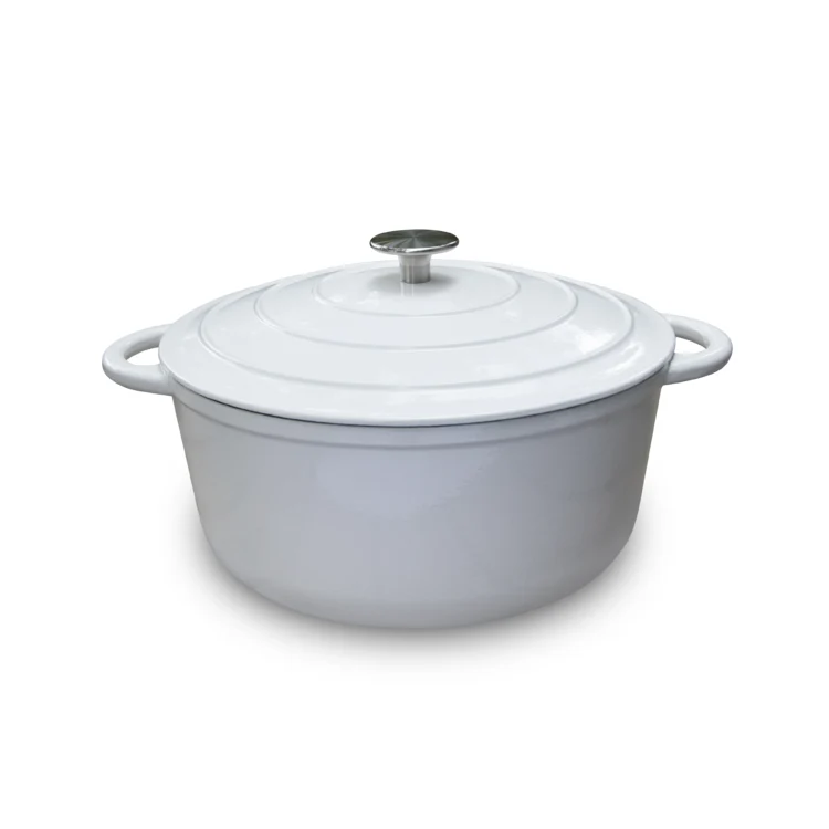 Round Casserole Satin White Dia 28 cm