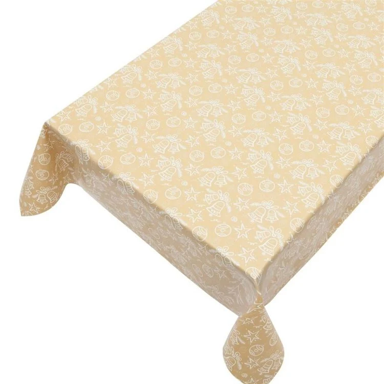 Tafelzeil Christmas fancy kerst goud 140cm per meter
