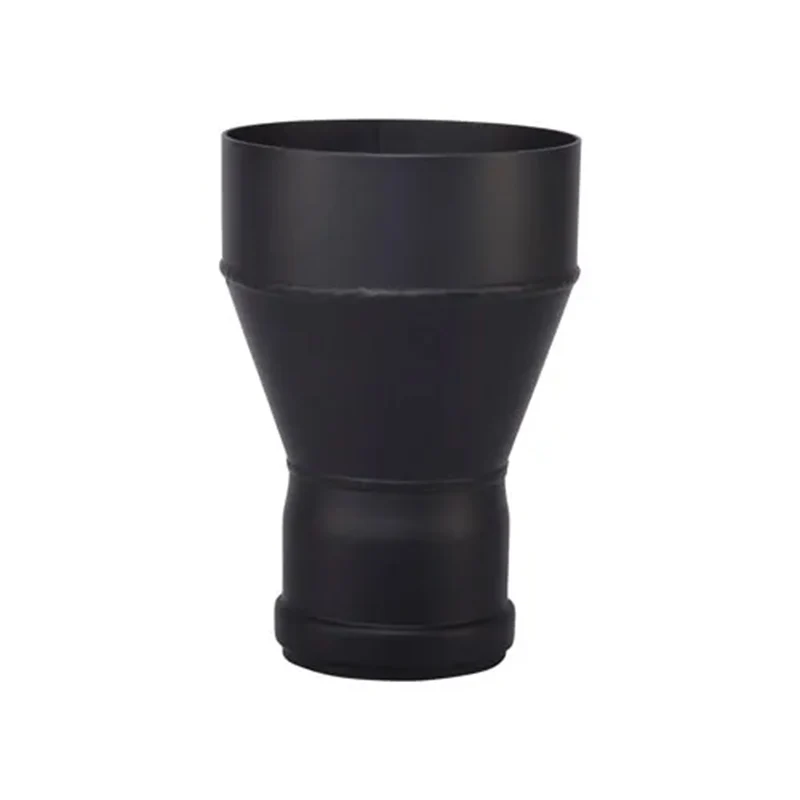 Verloop 100/150 – Pelletkachelafvoer – Zwart staal