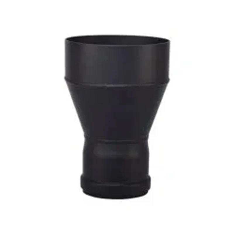 Verloop 80/150 – Pelletkachelafvoer – Zwart staal