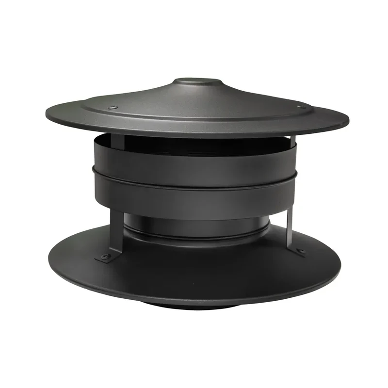 Enkelwandige trekkap flexibel 150 mm zwart