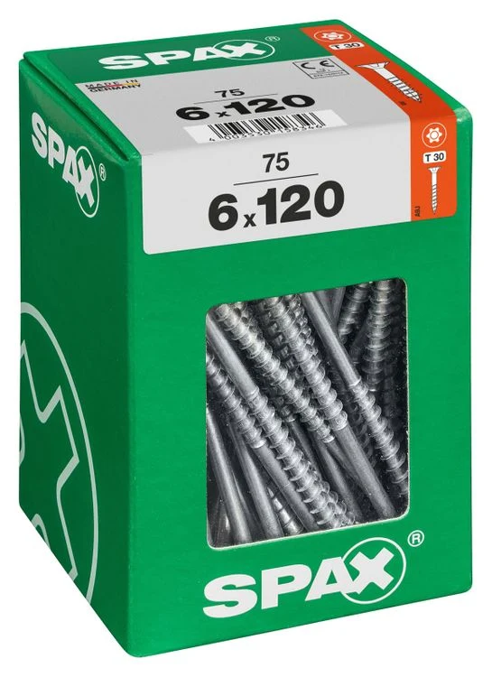 Spax schroef T-star plus verzonken kop 6x120mm 75st