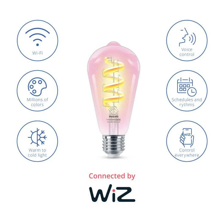 Philips LED edison dimbaar E27 helder RGBw 6,3W 470LM