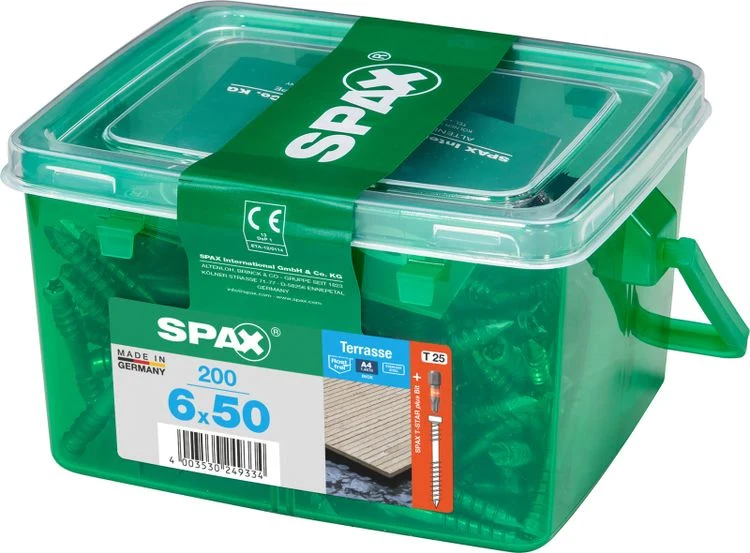 Spax Terrasse terrasschroef T-star plus cilinderkop 6x50mm 200st