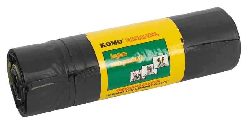Komo huisvuilzak met trekband 60L 15st