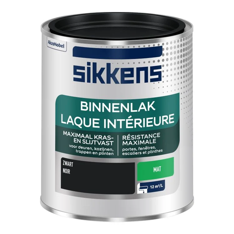Sikkens lak mat zwart 750ml