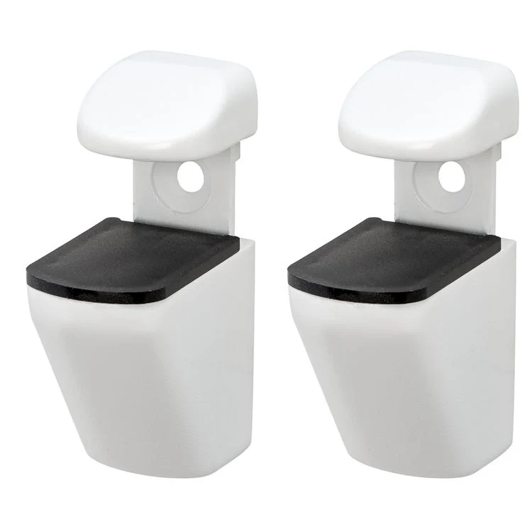 Duraline plankdrager clip mini zamac mat wit 2,6x4x5,7cm
