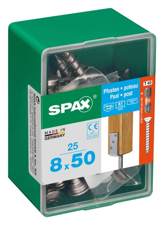 Spax verbindingsschroef T-star plus centreerkop 8x50mm 25st