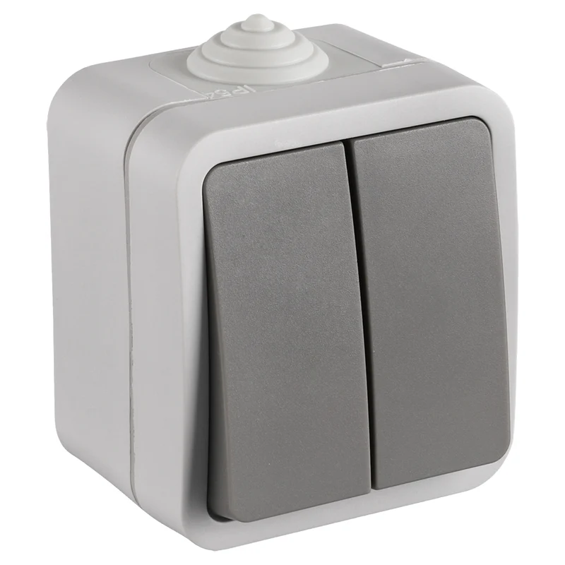 Q-Link opbouw serieschakelaar spatwaterdicht grijs