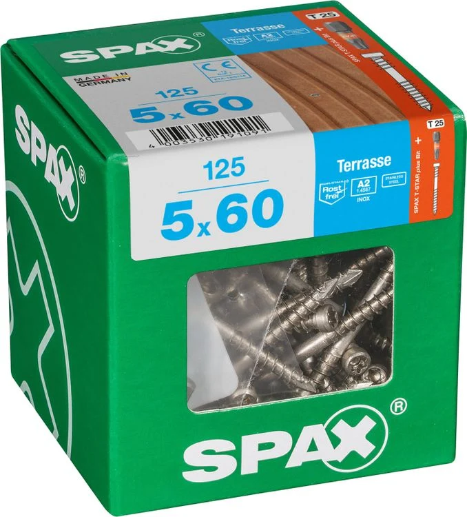 Spax Terrasse terrasschroef T-star plus cilinderkop 5x60mm 125st