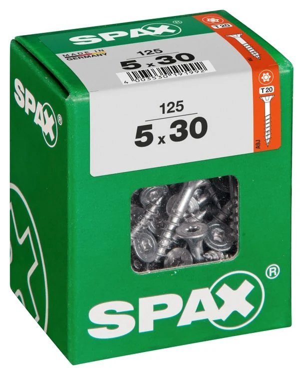 Spax schroef T-star plus verzonken kop 5x30mm 125st