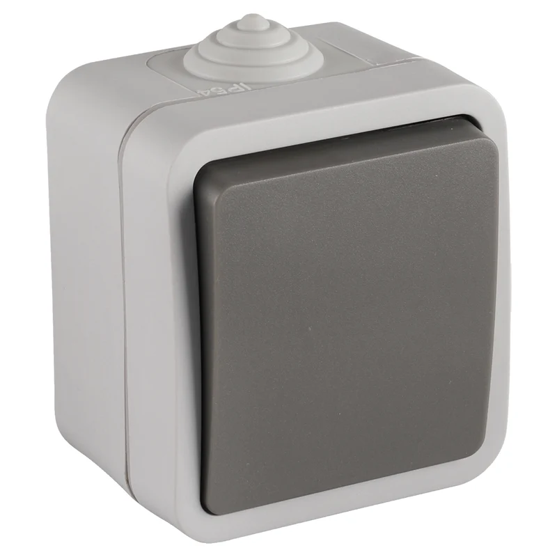 Q-Link opbouw wisselschakelaar spatwaterdicht grijs