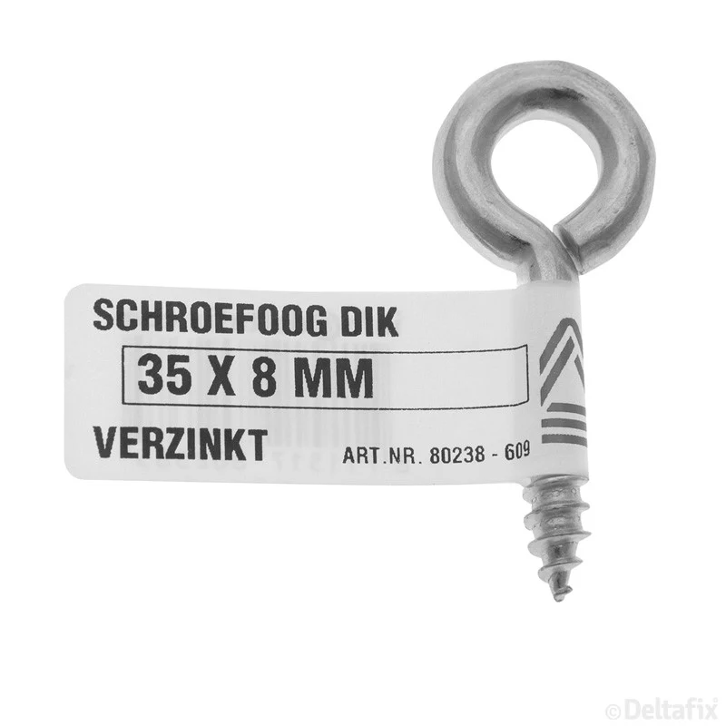 Deltafix schroefoog verzinkt zilver 10x35mm