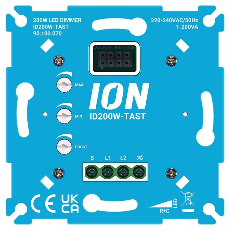 ION Industries inbouw leddimmer blauw 200W