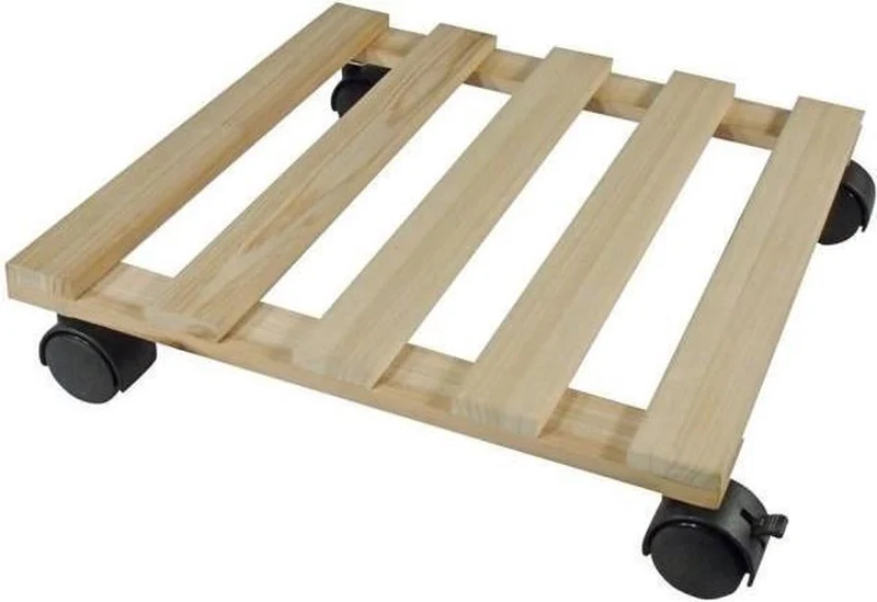 Nature planttrolley vierkant naturel vurenhout 60kg