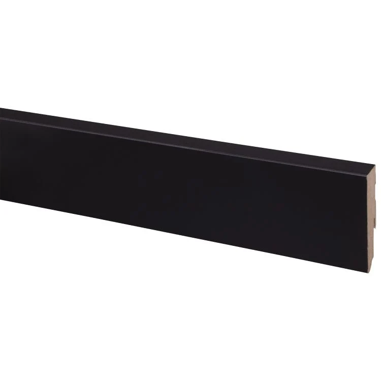CanDo muurplint MDF plintfolie zwart 240x8x1,8cm