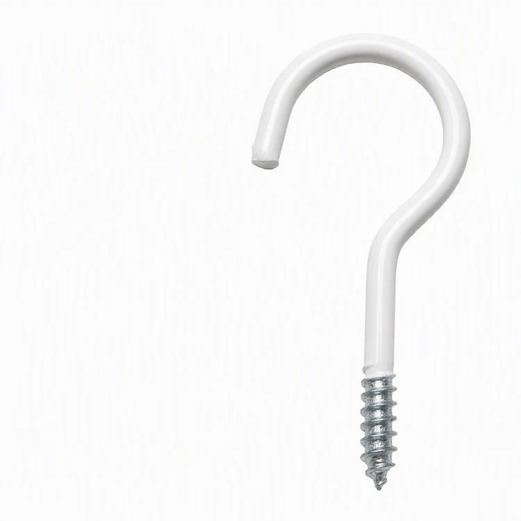 Deltafix waslijnhaak gecoat metaal wit 80mm