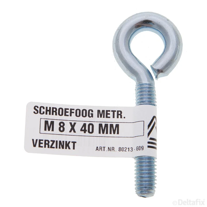 Deltafix schroefoog verzinkt zilver 8x40mm