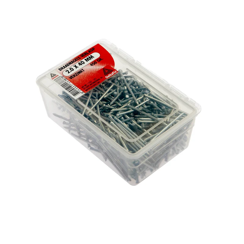 Deltafix draadnagel verzinkt staaldraad zilver 2,0x40mm 450gr