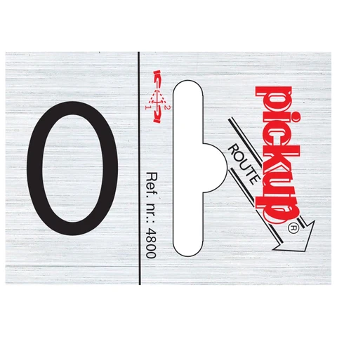Pickup pictogram route cijfer 0 25x44mm