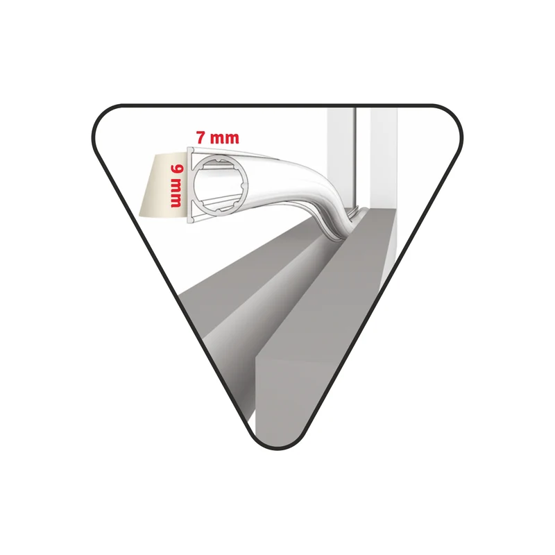 Deltafix universele tochtstrip transparant 6m