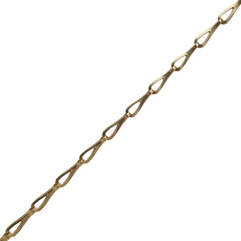 Deltafix patentketting 12,5x0,35mm vermessingd metaal per meter