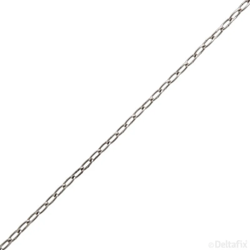 Deltafix klokketting 1,6mm vernikkeld metaal per meter