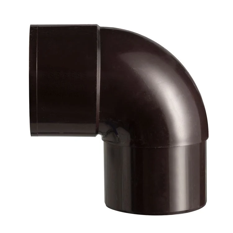 PVC bocht 87º HWA bruin 1xlijmmof 80mm
