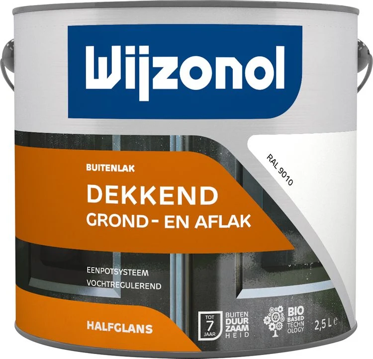 Wijzonol RM lak halfglans RAL9010 zuiver wit 2,5L