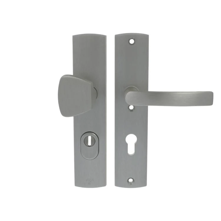 AXA duw-/krukgarnituur PC72 zilver RVS SKG*