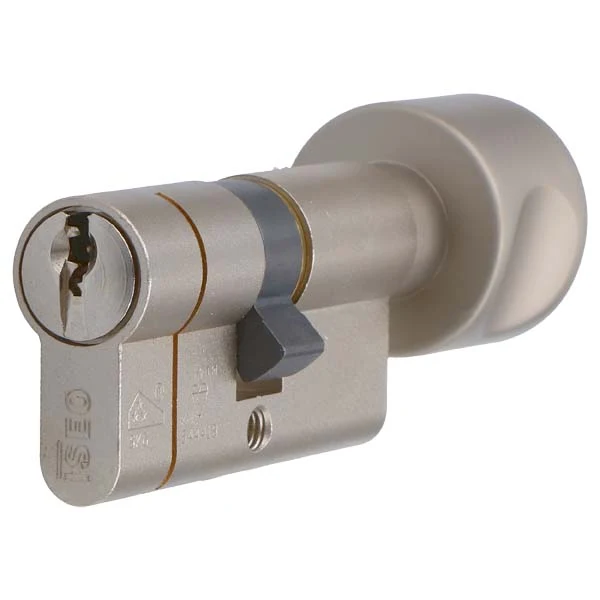 Veilig S7 veiligheidsknopcilinder 30/30 zilver