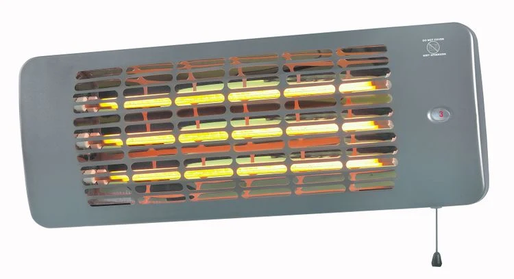 Eurom Q-Time terrasverwarmer met trekkoord zilver 2000W