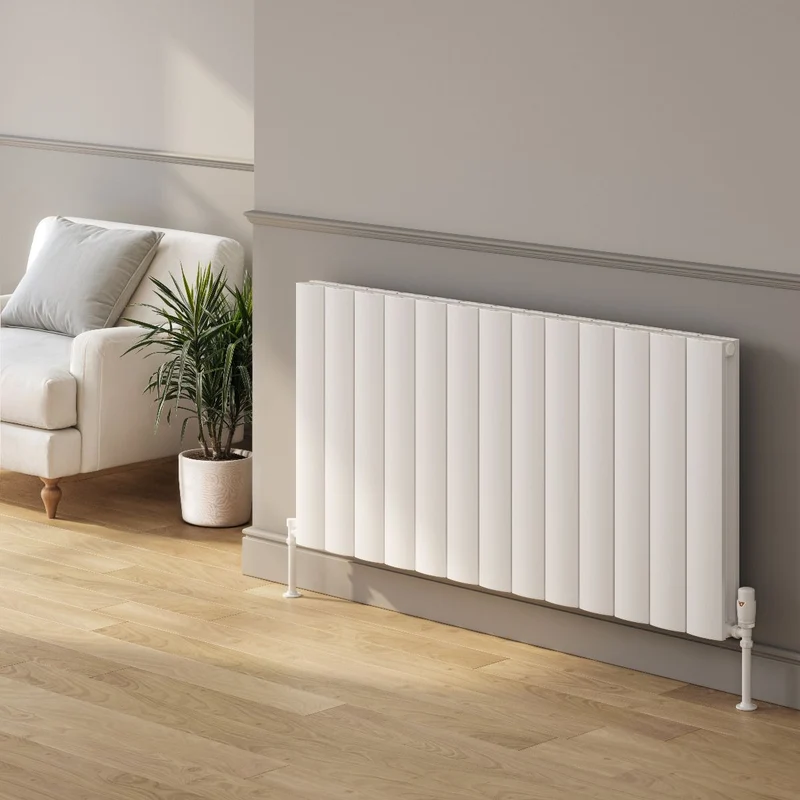 Loco Horizontal Double Aluminium Radiator - White - Various Sizes