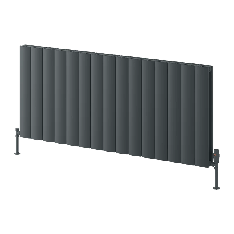 Loco Horizontal Double Aluminium Radiator - Anthracite - Various Sizes