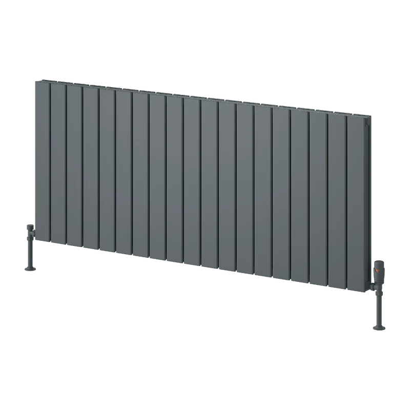 Piatto Horizontal Double Aluminium Radiator - Anthracite - Various Sizes