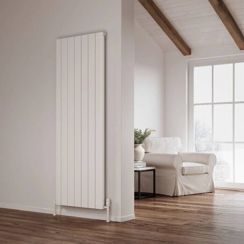 Resia Vertical Single Aluminium Radiator - White - Various Sizes