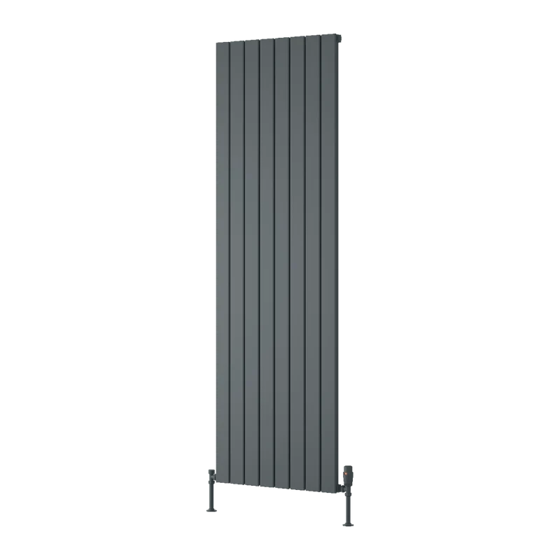 Piatto Vertical Single Aluminium Radiator - Anthracite - Various Sizes