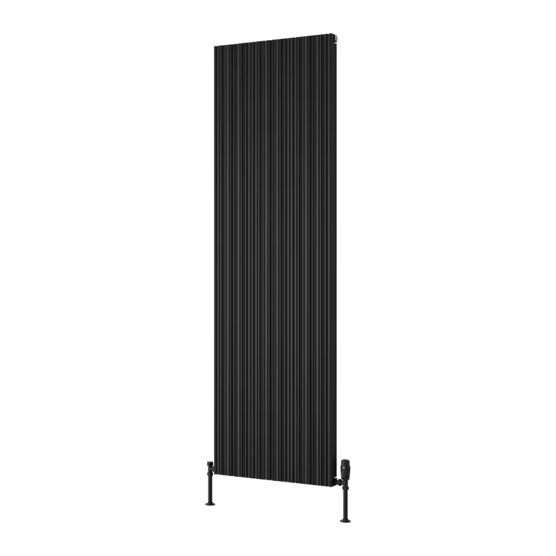 Melvin Vertical Single Aluminium Radiator - Black - Various Sizes