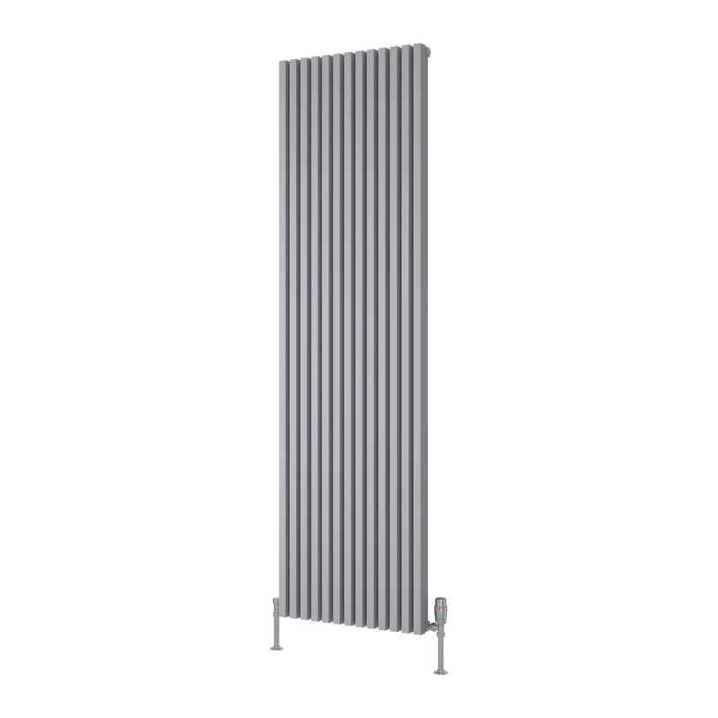 Albano Vertical Aluminium Radiator - Silver- Various Sizes