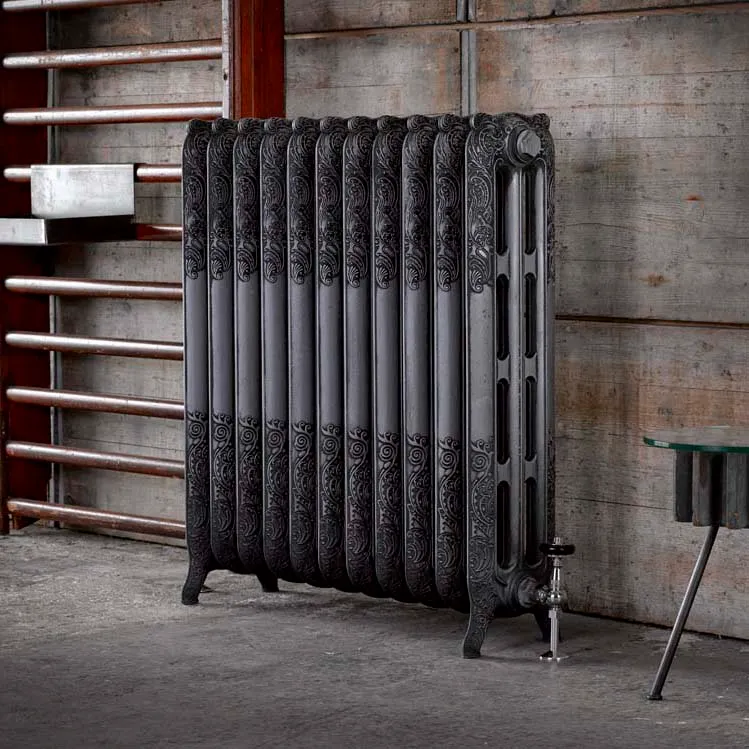 Rococo 3 Column Cast Iron Radiator - 960 Tall - Various Colours + Sizes