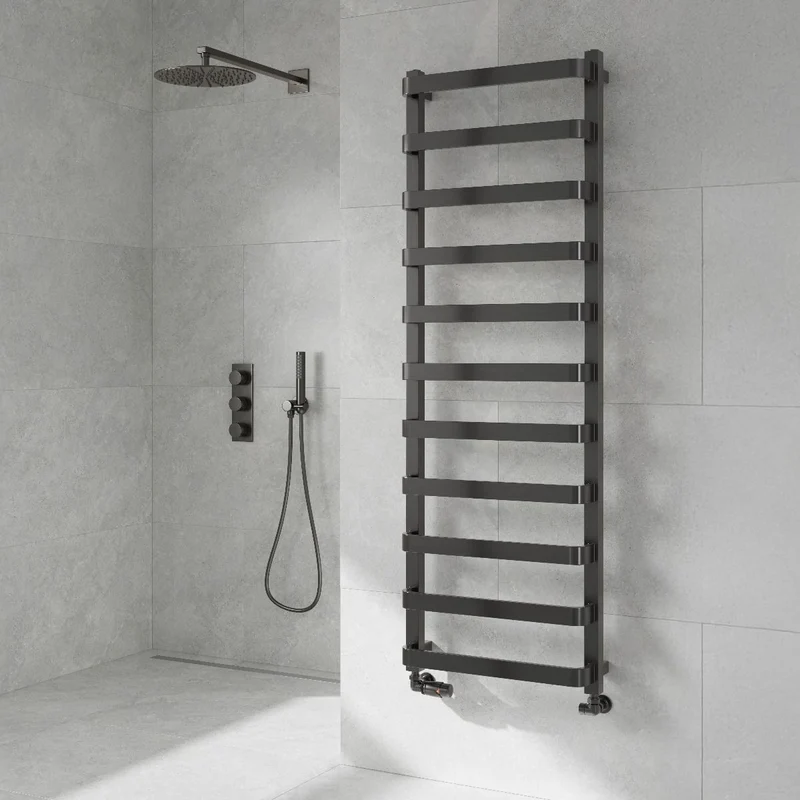 Flora Mild Steel Towel Rail - Brushed Gun Metal - Various Sizes