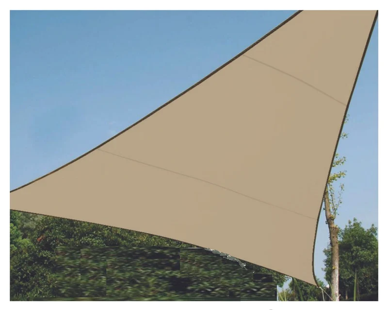 Schaduwdoek 3,6 x 3,6 x 3,6m - water en luchtdoorlatend - driehoek - champagne