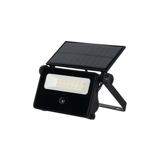 Solar LED schijnwerper - 30W - 1600 Lumen - Neutraal wit - Met PIR sensor