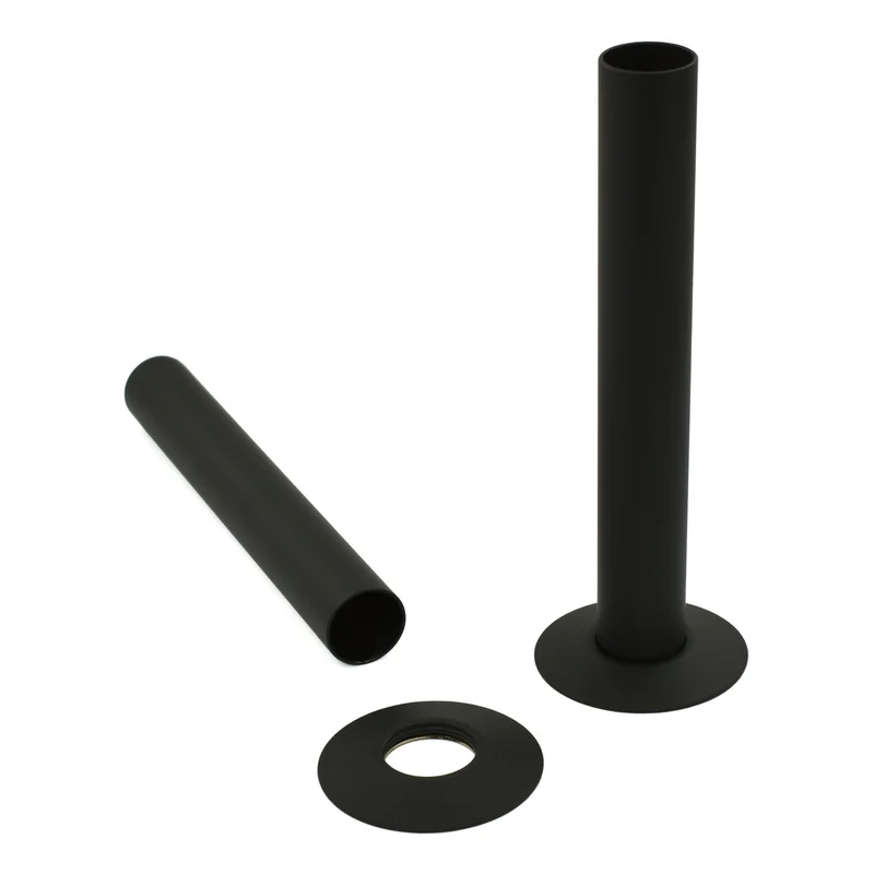 Radiator Pipe Cover Kit 130mm - Satin Black